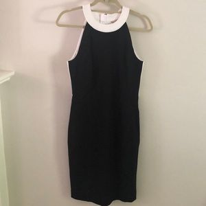 Banana Republic black and white fitted dress 6